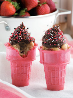 Strawberry Cupcake Cones