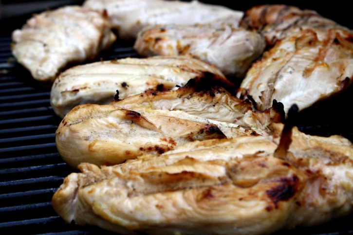 Grilled pheasant