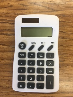 white calculator